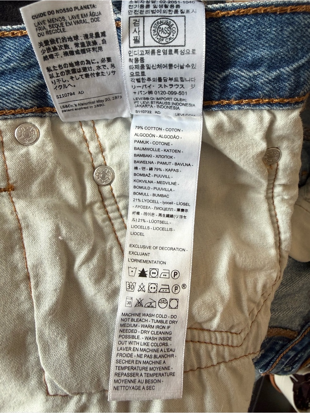 Levi's Womens 501 Original Shorts Denim Shorts - Size 34 - Picture 10 of 12